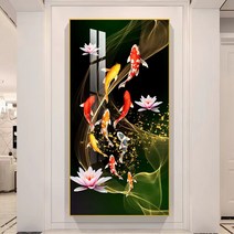 HZJL 구어도 보석십자수 구슬 제작 자수 대형 도안 HS15, 잉어구어도십자수(GUD15)_55x90cm