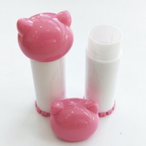 [더위치]핑크고양이립밤용기 5ml 10개 스틱용기 고체향수용기 챕스틱 립글로스