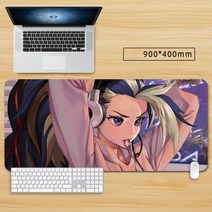 마우스 장패드 롤 리그 오브 레전드 KDA아리 큐티 캐릭터 게임 대형 마우스패드 게이밍 패드 피시 게임 굿즈, 색상-06, 90*40cm