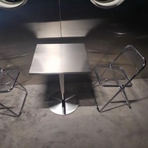 스텐 테이블 카페 식당 매장 사각 식탁 야외 업소용, 스텐 테이블 - 70x74cm