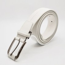 PGA 남성 여성 이태리 천연 소가죽 스트레치 캐주얼 골프 벨트, PGA006 화이트