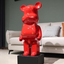 Haikou 베어브릭 저금통 대형 피규어 50cm 인테리어 장식품 개업 집들이 선물 5종 색상, 레드