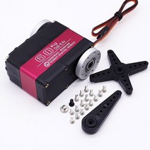 RC서보 아두이노서보모터 Dsservo rds5160 ssg 60kg 8.4v 고전압 토크 스테인레스 스틸 기어 rc 모델 로봇 암 arduino diy 산업용 디지털 서보, 각도-180m.disc