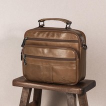 돌드업 휴대성 좋은 중간사이즈 남성 천연가죽 외출 크로스백