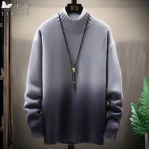 신델 그라데이션 하프넥 맨투맨 니트 스웨터 sg1403