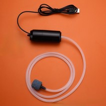 휴대용산소통 산소캔 산소호흡기 휴대용 소형 수족관 산소 공기 펌프 어항 USB 무소음 압축기 통풍기 발생기 액세서리, [02] Black