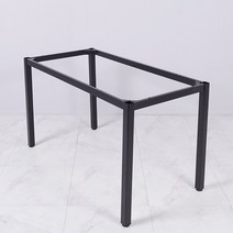 40각 블랙 조립형 다리 DIY 테이블 식탁 스틸 프레임, D590xW1190