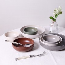 포르투갈 메사 우노 미니멀 도자기볼 대접 볼접시 3종, 볼 중 16cm 1p, 그레이