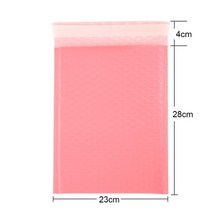 견고한 50 개/몫 핑크 거품 봉투 가방 셀프 인감 메일러 패딩 배송 버블 링 선물 패키지, 23x28cm-50pcs