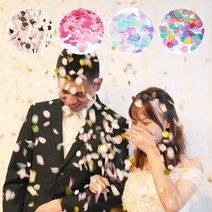 컨페티 파티 종이꽃가루 플라워샤워 생일 웨딩촬영 레인보우 25g 포토존 소품, 1-꽃가루-핑크골드