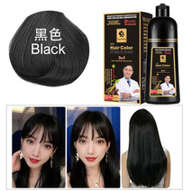 헤어 쉐딩 섀도우 흑채 500ml 퍼머넌트 샴푸 유기농 천연 패스트 44, 검은색