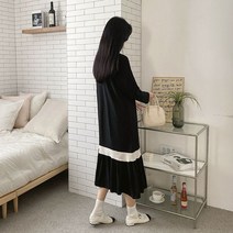 수키 2컬러매치 러플 면원피스 1105667