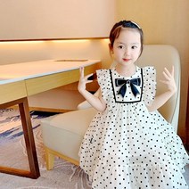 초이 폴카 도트 리본 원피스 아동복 아동원피스 여아원피스 여아옷 여아의류 여자아동복 여름원피스 유아원피스 유아동복 키즈원피스 공주옷 공주드레스