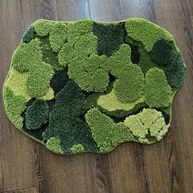 독특한러그 특이한 패턴 카페트 북유럽 녹색 이끼 카펫 추상 아트 바닥 매트 푹신한 침대 옆 공간 러그 침실 거실 불규칙한