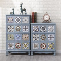 자개장 원목고가구 나전칠기장 나비장 엔틱 인테리어, 조립 차콜 베이크드 컬러 9각 그리드 A