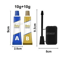주물용 접착제 STONEGO 산업용 금속 수리 접착제 내열 내한성 A/B 주조 페이스트-수도관 기계 20g 100g, 01 20g
