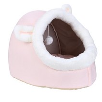 큐브텐트 얼음낚시텐트 빙어텐트 동봉된 고양이 둥지 개집 편안한 바구니 매트 안락 동굴 다목적 겨울 따뜻, 04 Pink _03 L