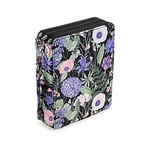 BTSKY 색연필케이스 컬러 케이스 대용량 파우치 펜슬 203858, Black+blue, Black+blue