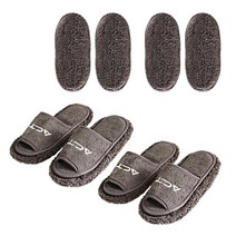 초극세사 액트 청소슬리퍼(본품2+리필2) 층간소음방지, 그린