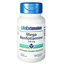 라이프익스텐션 메가 벤포티아민 250mg 베지테리안 캡슐, 120개입, 1개