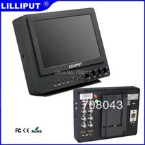 Lilliput-665/S 7 인치 3G-SDI 모니터 HDMI 입력 출력   관절 매직 암 슈퍼 클램프, Black