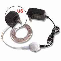현관 센서등 신발장 간접조명 건전지 스마트 미니 모션 센서가있는 led 야간 조명 1m 2m led 스트립 방수 pir광 센서 야간 램프 옷장 복도 12v 전원 어댑터, 주도 스트립 우리, 4m 따뜻한 흰색