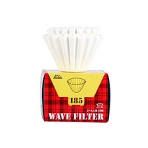 커피필터 Kalita 웨이브 종이 필터 50 시트 커피 필터 155 1 2 컵185 24 컵 50p 핸드 브루 종이 필터, 2. 2-4cups 50sheets 185