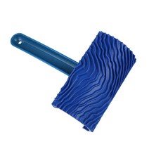 파란색 고무 우드 그레인 페인트 롤러 브러시 DIY Graining 벽화 도구 핸들 벽 질감 아트 페인팅 응용 프로그램 도구, CHINA_1, 1