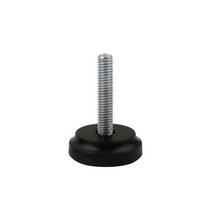 PVC 높이 조절 볼트 조절자 앤드캡 고무발 46x45 검정, 단품