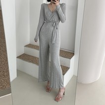 드린 / 왕편한 브이넥 점프수트 2color