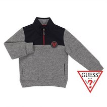 게스키즈 화섬 배색 반넥 티셔츠 G69KBT041 334130
