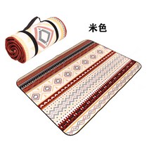 야외 피크닉 매트 방습 매트 두꺼운 ins 알루미늄 호일 피크닉 천 잔디 매트 에스닉 캠핑, 150X150, 베이지