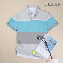 [올젠] 컬러 블록 카라 티셔츠ZOA2TT1314