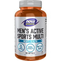 Now Foods Sports 멘스 액티브 스포츠 멀티 소프트젤 180정, 1개