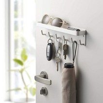 무타공마켓 고급형 현관자석마스크걸이 선반형, 화이트