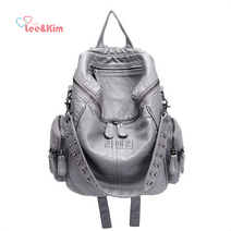 리앤킴 여성 양가죽 백팩 캐주얼 YD54