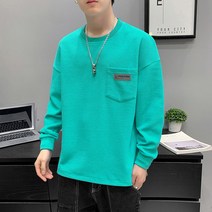 남성 티셔츠 남자 긴팔티 맨투맨 비즈니스 캐주얼 레저 가을옷 풀오버 루즈핏 라운드넥 옷잘남 검정 기본