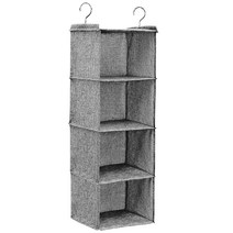 걸이형 옷장수납함 옷정리함 접이식 행거정리함 행잉오거나이저 3단 4단, 그레이