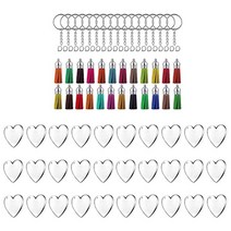 아크릴 열쇠 고리 공백 열쇠 고리 보석 매력 만들기 DIY 공예품 펜던트
