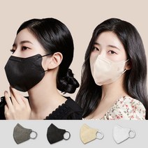 KF80 호프리미엄 마스크 새부리형 숨 쉬기 편한 귀 안아픈 컬러 마스크 블랙 화이트 그레이 베이지 30매/60매/90매 (1팩 5매입), [프리미엄] KF80 베이지 30매