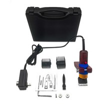 더 예쁜 전문 개 클리퍼 200W 전기 가위 애완 동물 트리머 손질 면도기 소 양 염소 머리 양모 카펫 절단 기, 03 보라색_04 AU PLUG