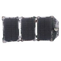태양열 충전기 allpowers 최신 21w 태양 전지 패널 태양 전지 듀얼 usb 태양 전지 전화 충전 아이폰 ipad 낚시 캠핑, 눈 위장, 1.눈 위장