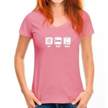 Men Clothing Eat Sleep Scoot Push Stunt Funny T Shirt 코튼 반팔 티셔츠 탑스 Camiseta 남성 의류, 09 WoMen Deep pink_03 S
