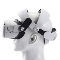 3D VR AR 스마트안경 블루투스 오큘러스 퀘스트 2 액세서리 헤드 스트랩 통기성 전용 헤드웨어 대체, [01] White