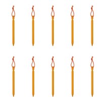 10 텐트 못 캠핑 야외 배낭 휴대용 알루미늄 합금 캐노피 스테이크 삽입 로프 접지 못의 팩, 금