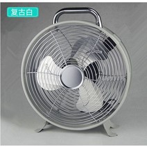 빈티지선풍기 Huafei 금속 데스크탑 레트로 선풍기 모든 금속 책상 팬 10 인치 학생 팬 미니 소형 선풍기, 빈티지 화이트