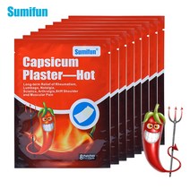 풋케어 약쑥 지친발 발각질 발바닥 발파스 독소 64pcs Sumifun 뜨거운 고추 석고 근육 허리 통증 관절 무릎 킬러 패치 바디 마사지 스티커, 단일옵션