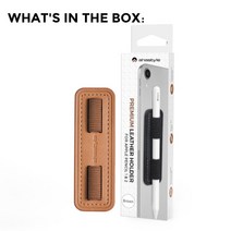 잔광제거콘덴서 잔광제거 콘덴서 전등교체 잔광펜케이스 커패시터 접착 PU 가죽 태블릿 연필 홀더 슬리브, 한개옵션1, 02 Brown