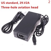 전동킥보드충전기 어댑터 전기자전거충전기 29.4v 2a 범용 배터리 호버 보드용 고속 충전기 스마트 밸런스 휠 전력 스쿠터 충전기 euus 플러그, 검은색