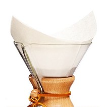 Chemex 종이 필터 FS-100 6 8 및 10 컵 카라페 100팩용 사각 필터 -19748, 정사각형